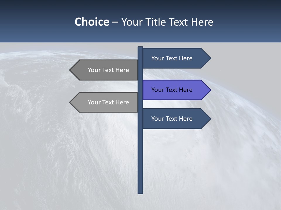 A Satellite View Of A Hurricane In Space PowerPoint Template