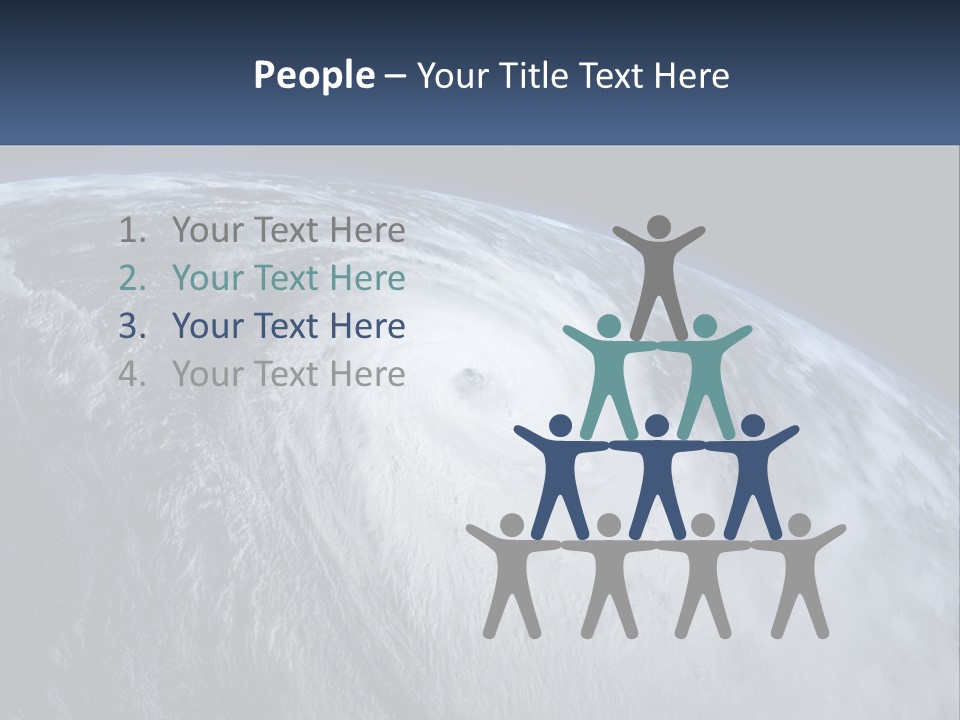 A Satellite View Of A Hurricane In Space PowerPoint Template