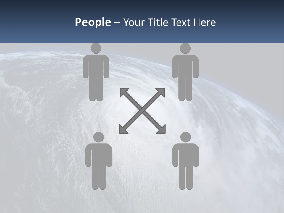 A Satellite View Of A Hurricane In Space PowerPoint Template