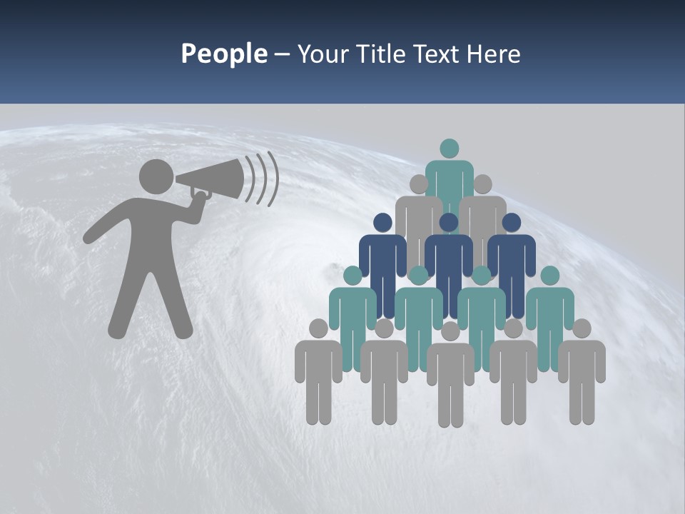 A Satellite View Of A Hurricane In Space PowerPoint Template