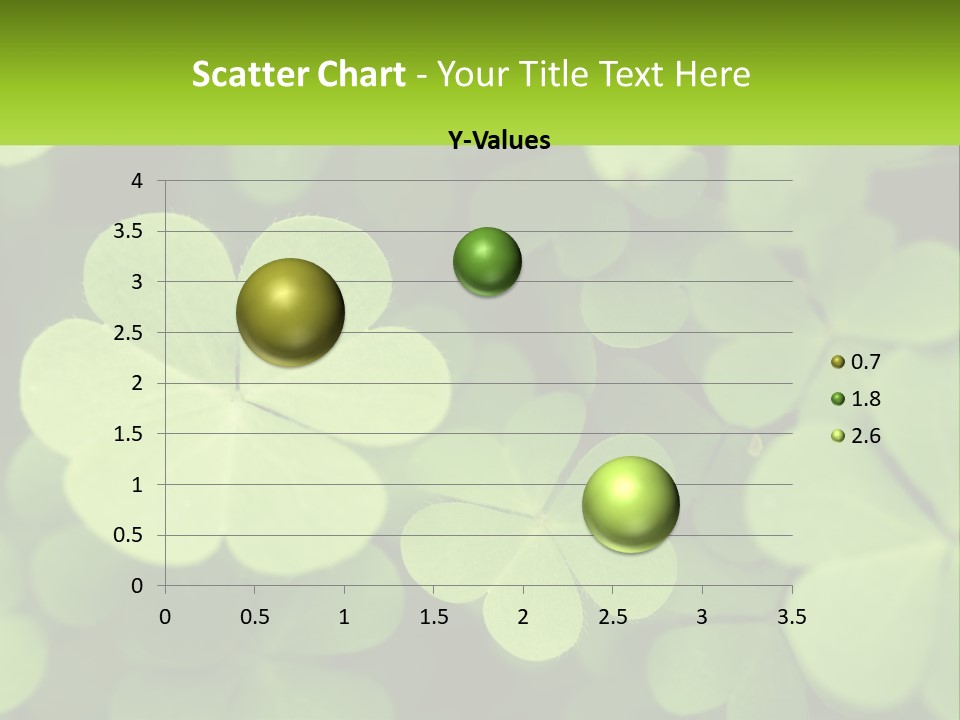 A Group Of Four Leaf Clovers With A Green Background PowerPoint Template