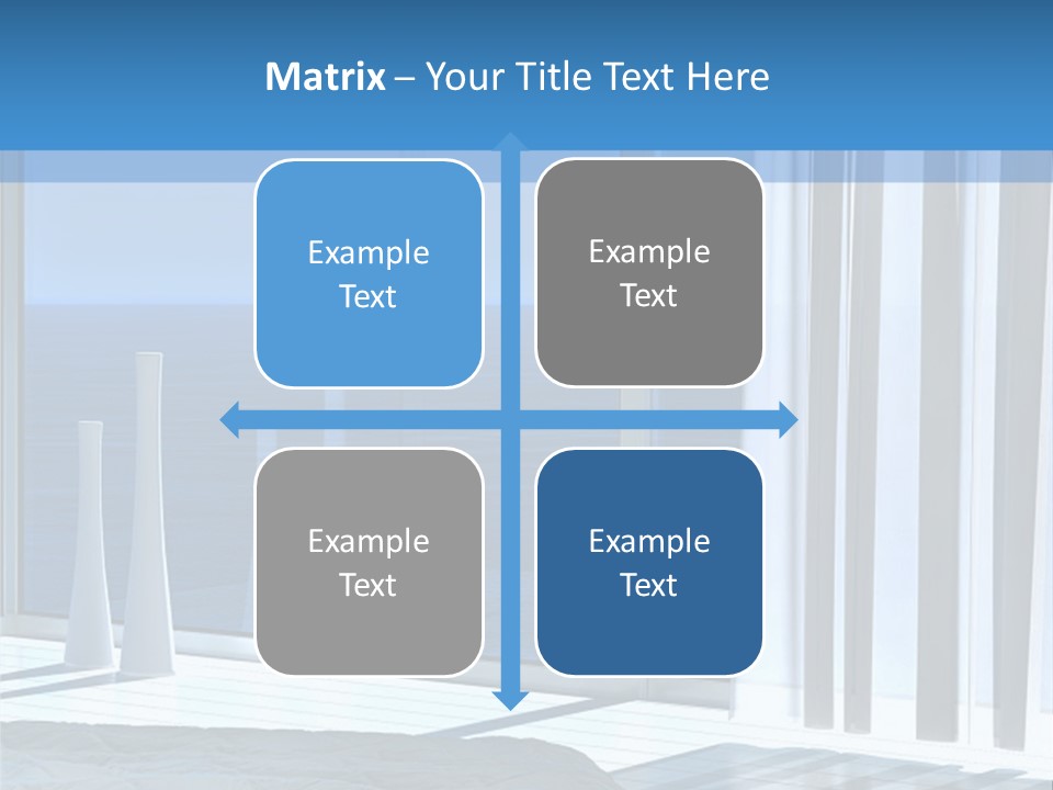 A Bedroom With A View Of The Ocean PowerPoint Template