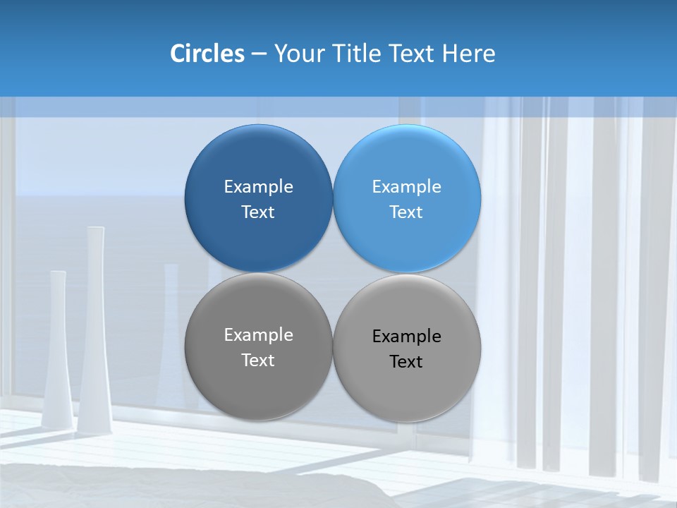 A Bedroom With A View Of The Ocean PowerPoint Template