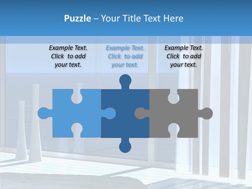 A Bedroom With A View Of The Ocean PowerPoint Template