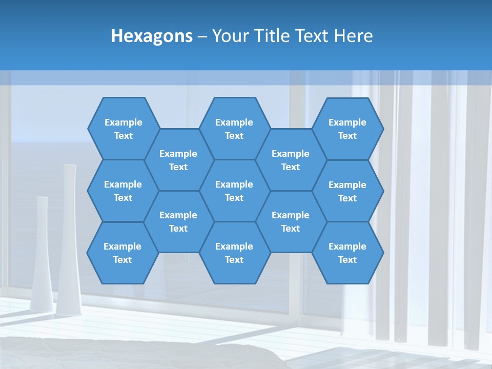 A Bedroom With A View Of The Ocean PowerPoint Template