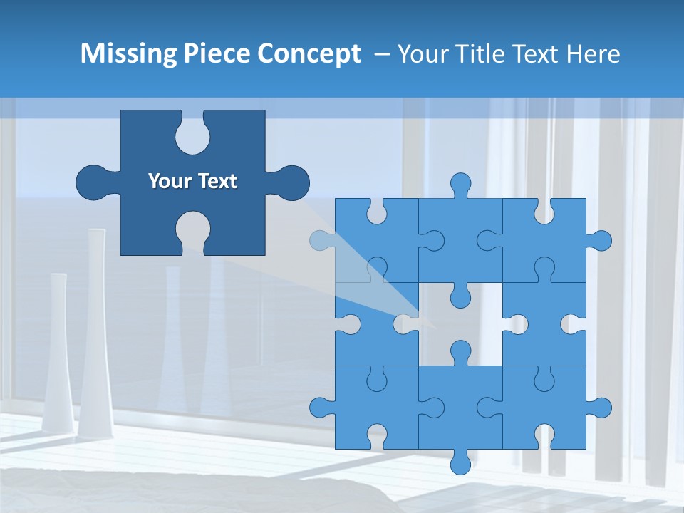 A Bedroom With A View Of The Ocean PowerPoint Template
