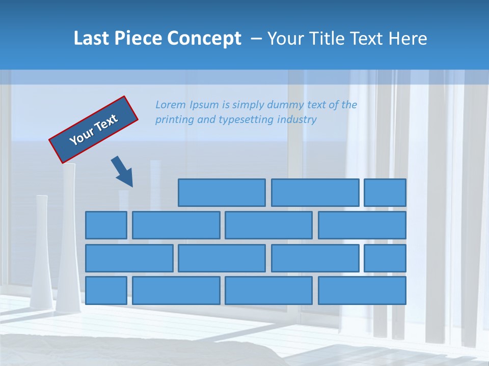 A Bedroom With A View Of The Ocean PowerPoint Template