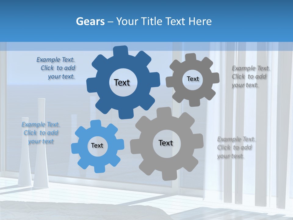 A Bedroom With A View Of The Ocean PowerPoint Template