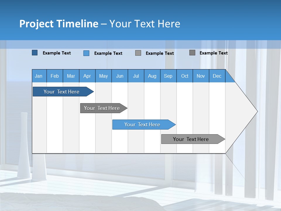 A Bedroom With A View Of The Ocean PowerPoint Template