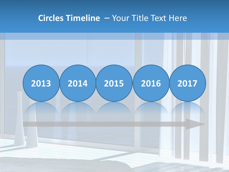 A Bedroom With A View Of The Ocean PowerPoint Template