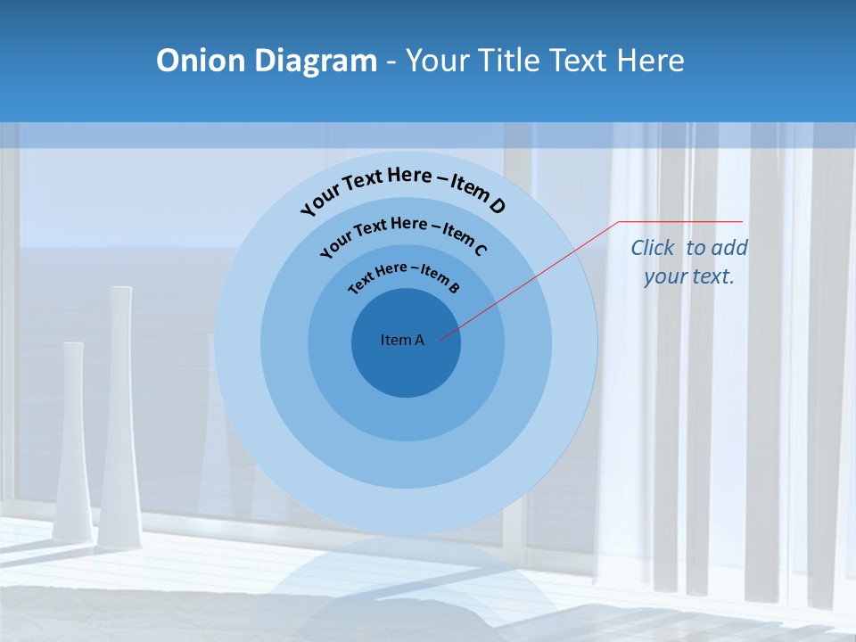 A Bedroom With A View Of The Ocean PowerPoint Template