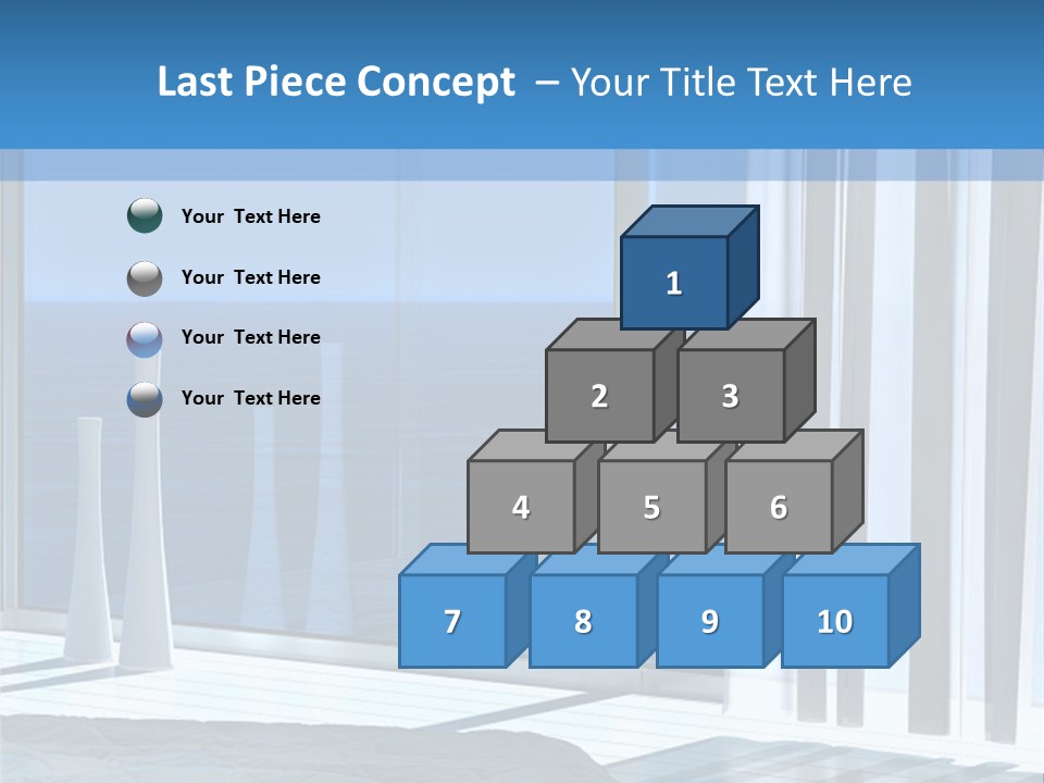 A Bedroom With A View Of The Ocean PowerPoint Template