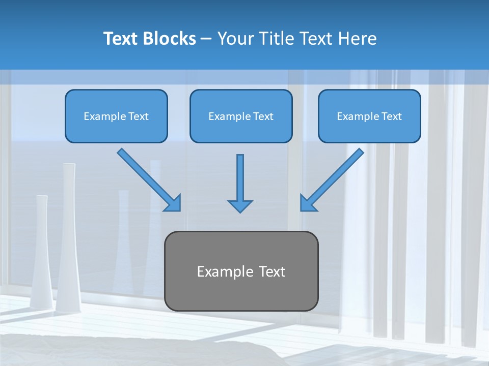 A Bedroom With A View Of The Ocean PowerPoint Template