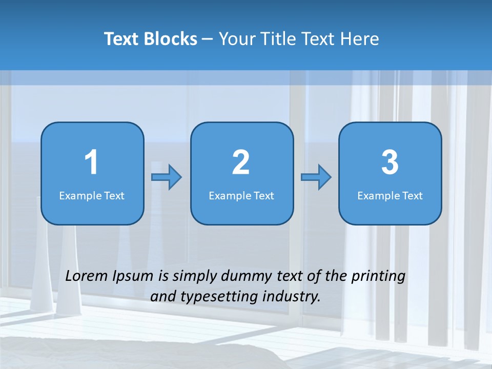 A Bedroom With A View Of The Ocean PowerPoint Template