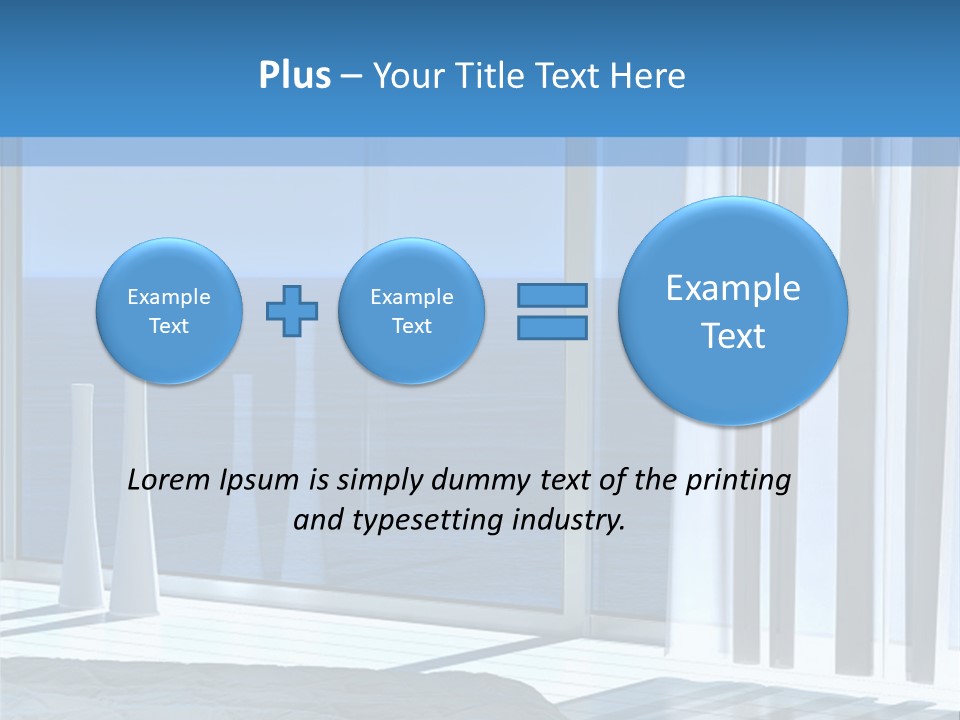 A Bedroom With A View Of The Ocean PowerPoint Template