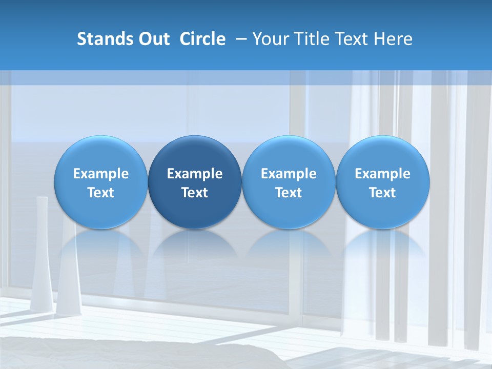 A Bedroom With A View Of The Ocean PowerPoint Template
