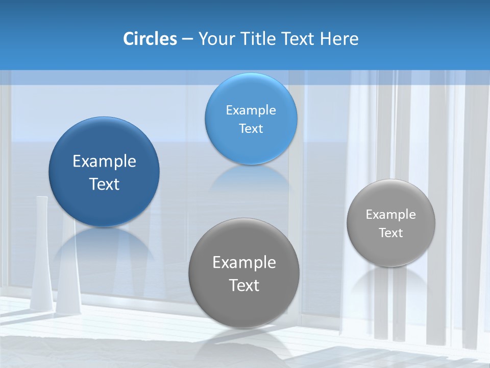 A Bedroom With A View Of The Ocean PowerPoint Template