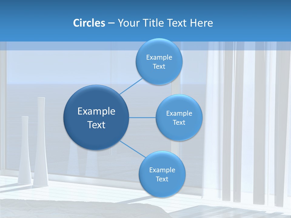 A Bedroom With A View Of The Ocean PowerPoint Template