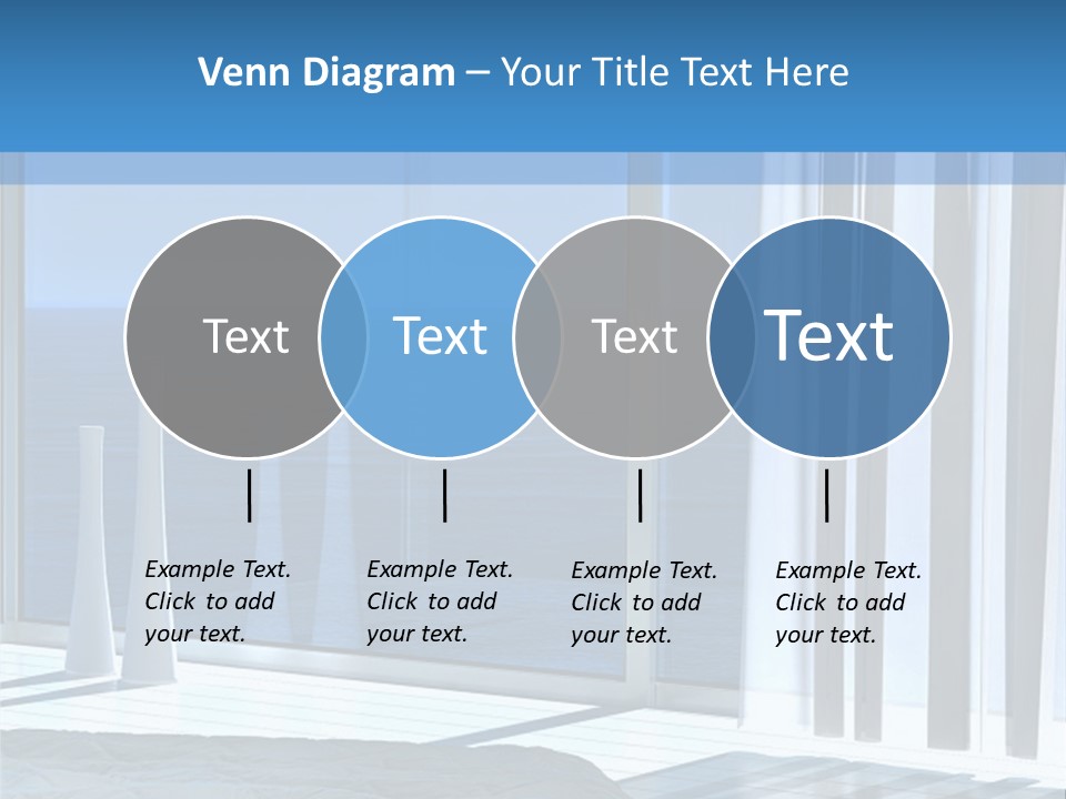 A Bedroom With A View Of The Ocean PowerPoint Template