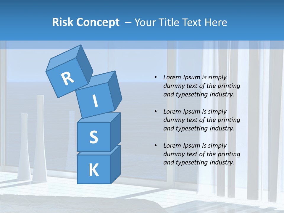 A Bedroom With A View Of The Ocean PowerPoint Template