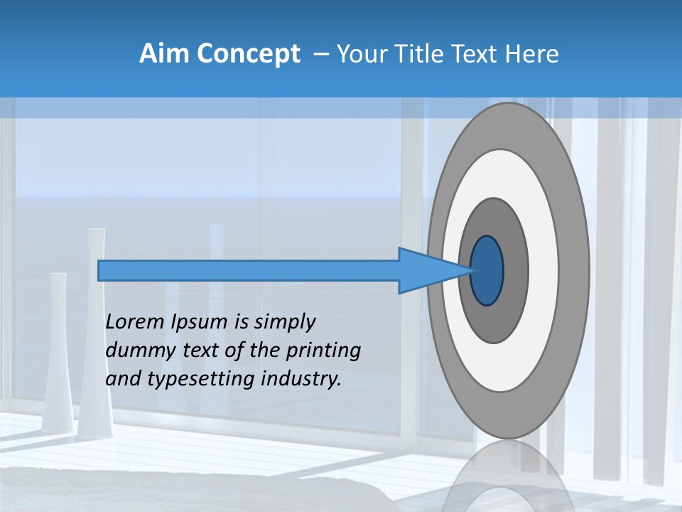 A Bedroom With A View Of The Ocean PowerPoint Template