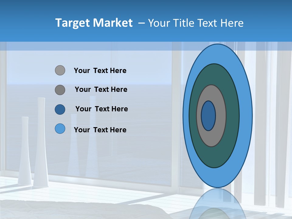 A Bedroom With A View Of The Ocean PowerPoint Template