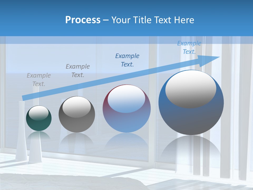 A Bedroom With A View Of The Ocean PowerPoint Template