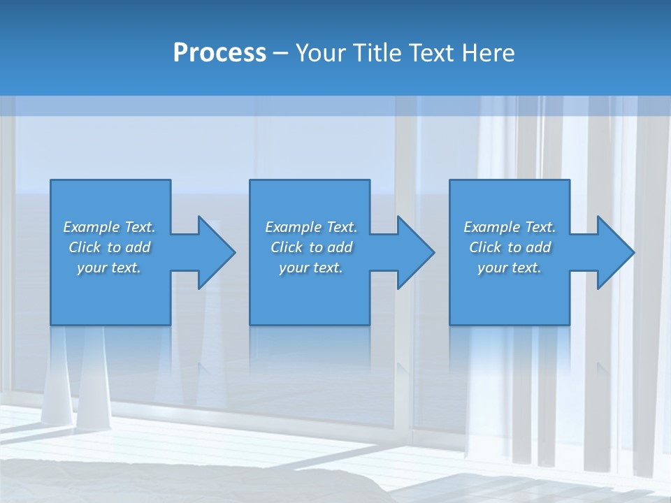 A Bedroom With A View Of The Ocean PowerPoint Template