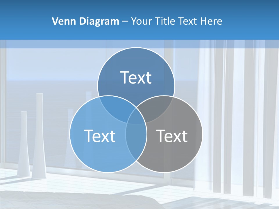 A Bedroom With A View Of The Ocean PowerPoint Template