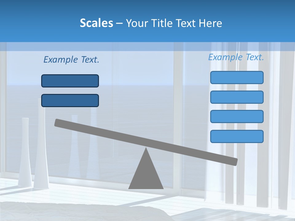 A Bedroom With A View Of The Ocean PowerPoint Template