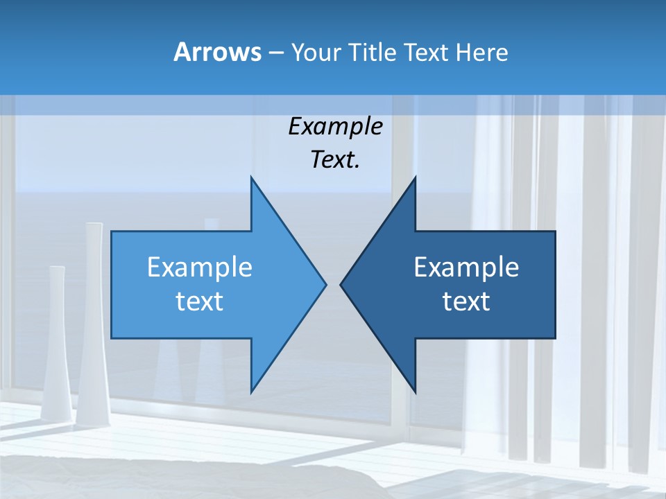 A Bedroom With A View Of The Ocean PowerPoint Template