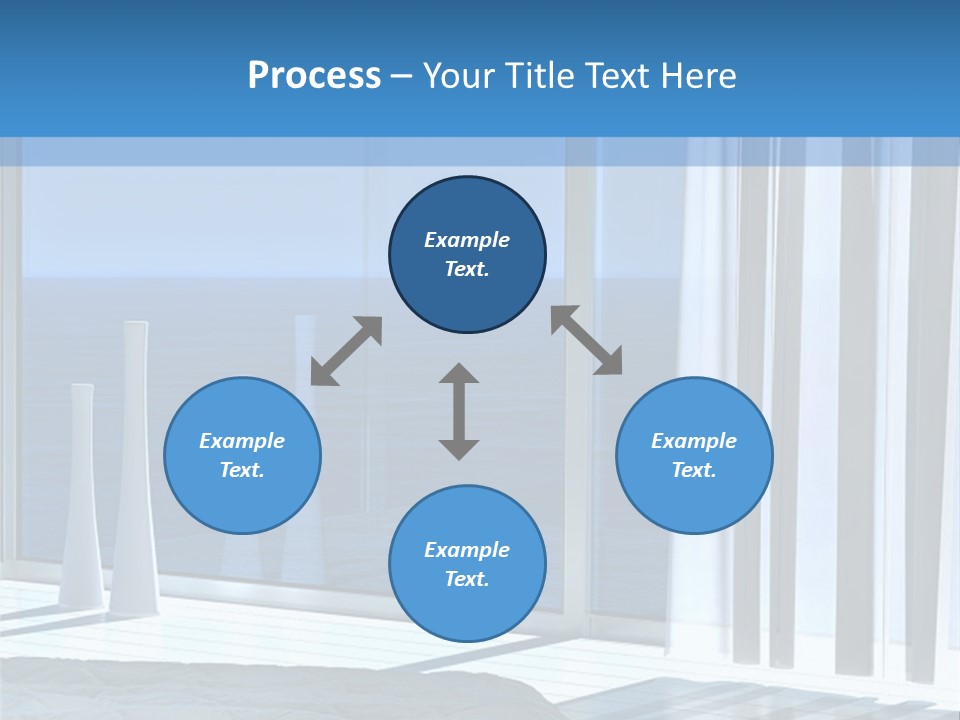 A Bedroom With A View Of The Ocean PowerPoint Template