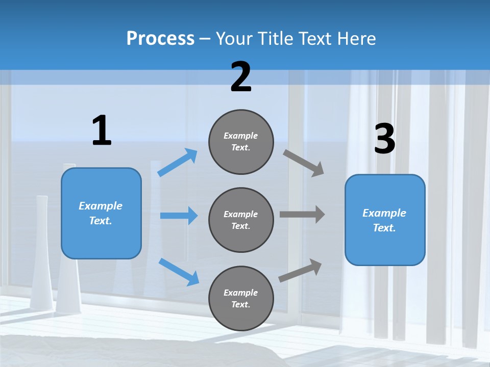 A Bedroom With A View Of The Ocean PowerPoint Template