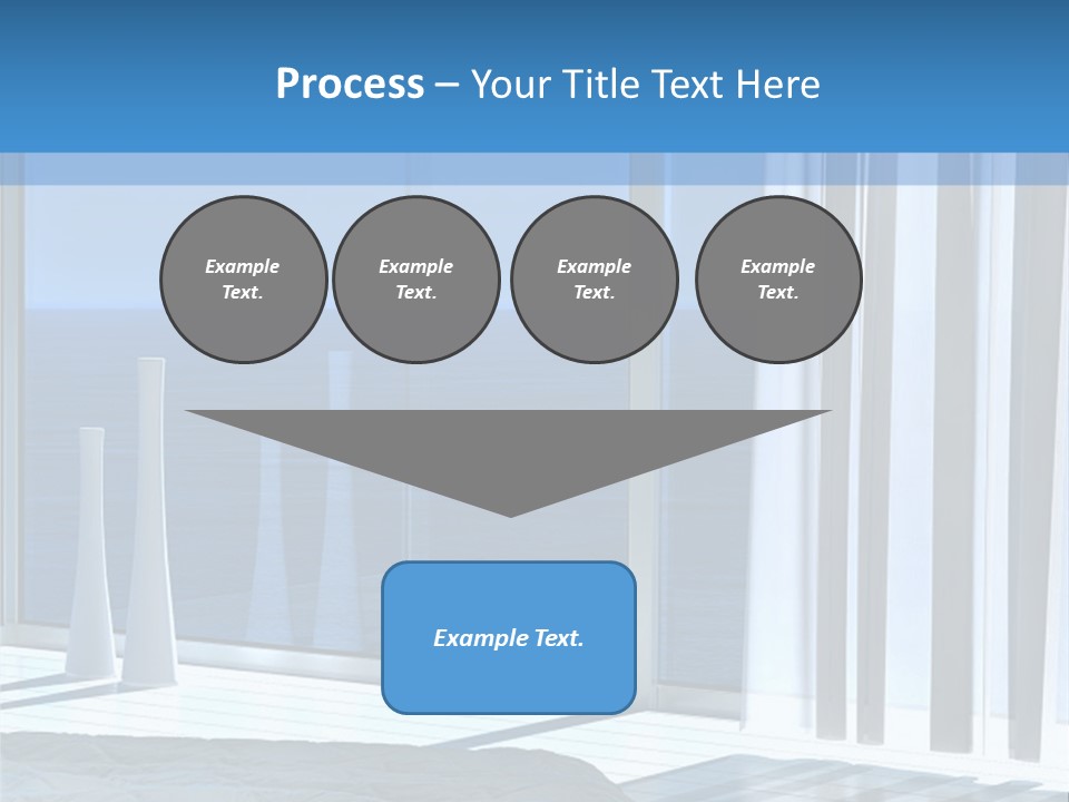 A Bedroom With A View Of The Ocean PowerPoint Template