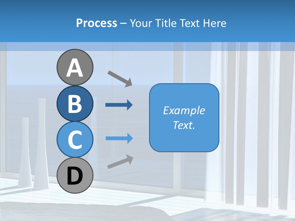 A Bedroom With A View Of The Ocean PowerPoint Template