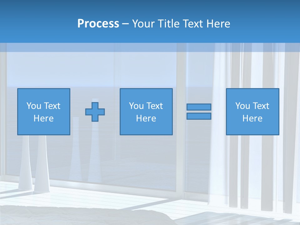 A Bedroom With A View Of The Ocean PowerPoint Template