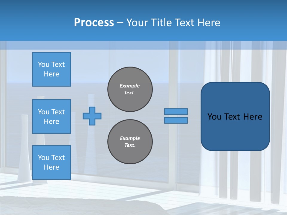 A Bedroom With A View Of The Ocean PowerPoint Template