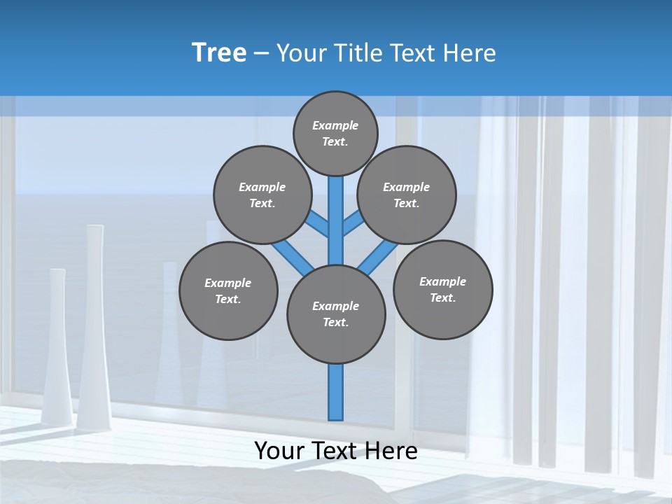 A Bedroom With A View Of The Ocean PowerPoint Template