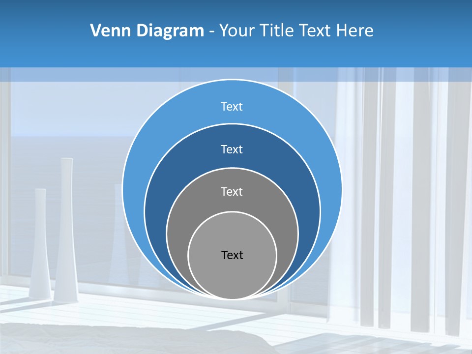 A Bedroom With A View Of The Ocean PowerPoint Template
