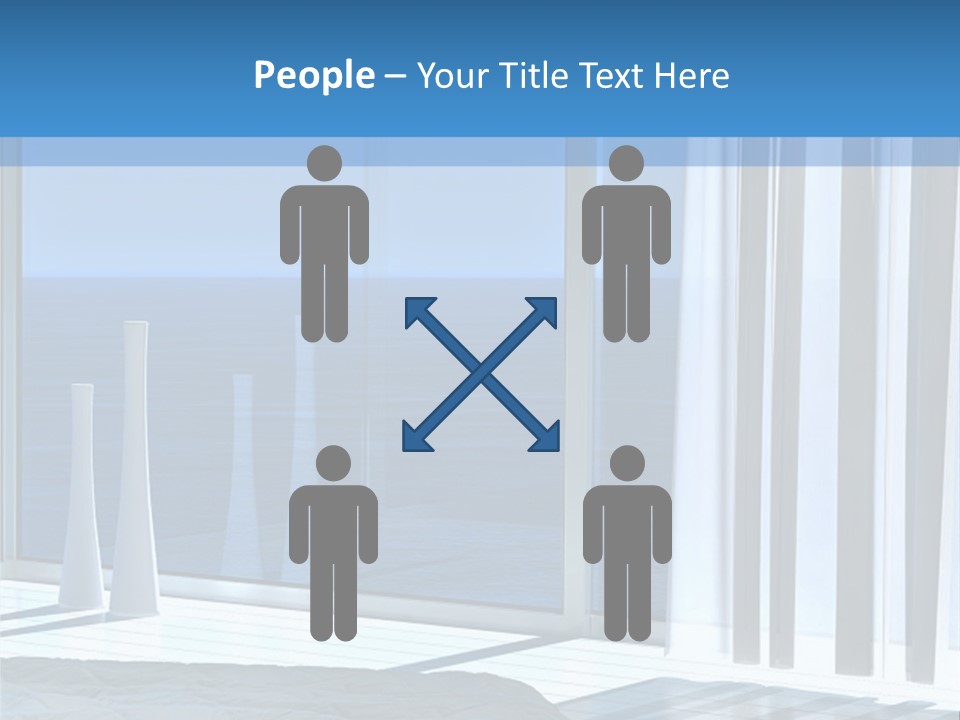 A Bedroom With A View Of The Ocean PowerPoint Template
