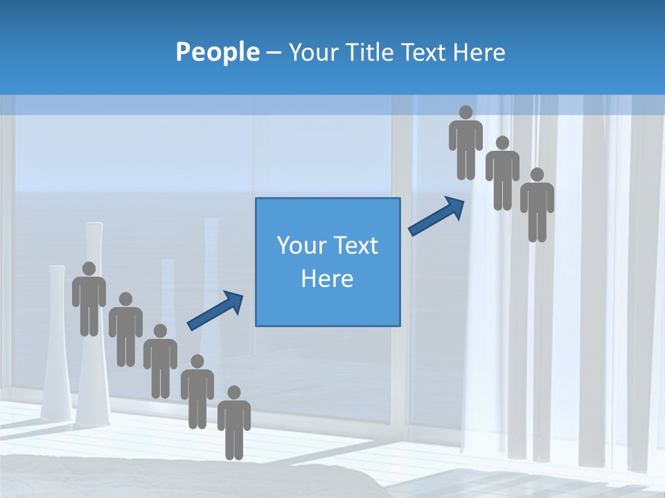 A Bedroom With A View Of The Ocean PowerPoint Template