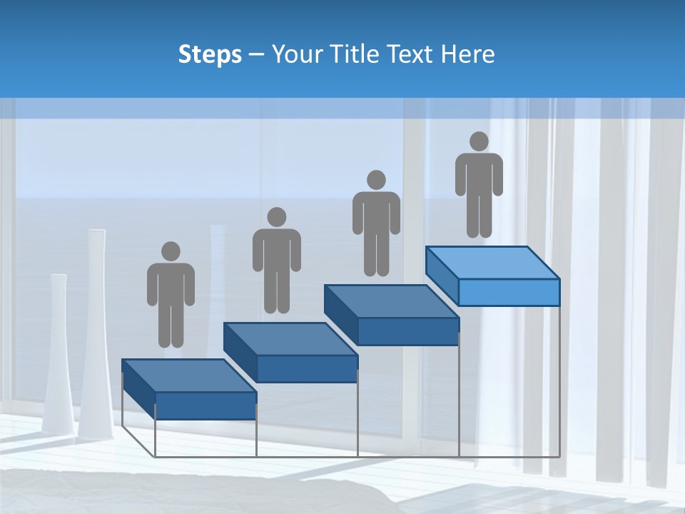 A Bedroom With A View Of The Ocean PowerPoint Template