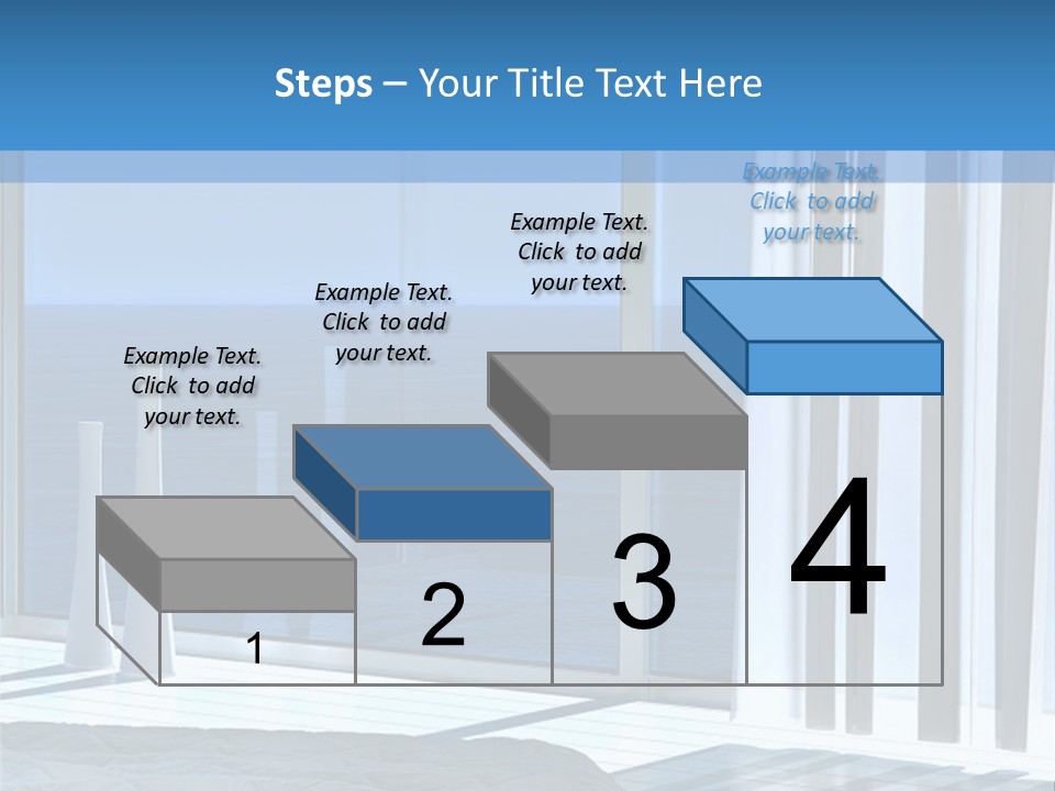 A Bedroom With A View Of The Ocean PowerPoint Template