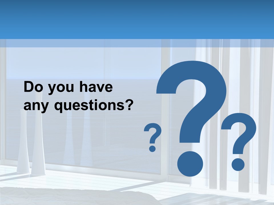 A Bedroom With A View Of The Ocean PowerPoint Template