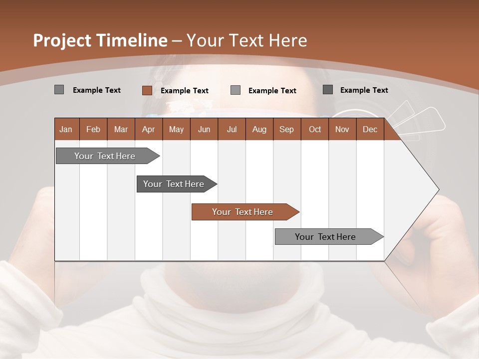 A Man Holding A Virtual Device Over His Eyes PowerPoint Template