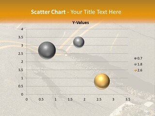 A Cracked Road With A Yellow Line On It PowerPoint Template