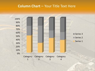 A Cracked Road With A Yellow Line On It PowerPoint Template