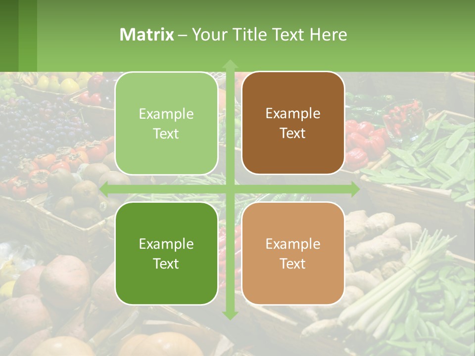 A Large Display Of Fresh Fruits And Vegetables PowerPoint Template