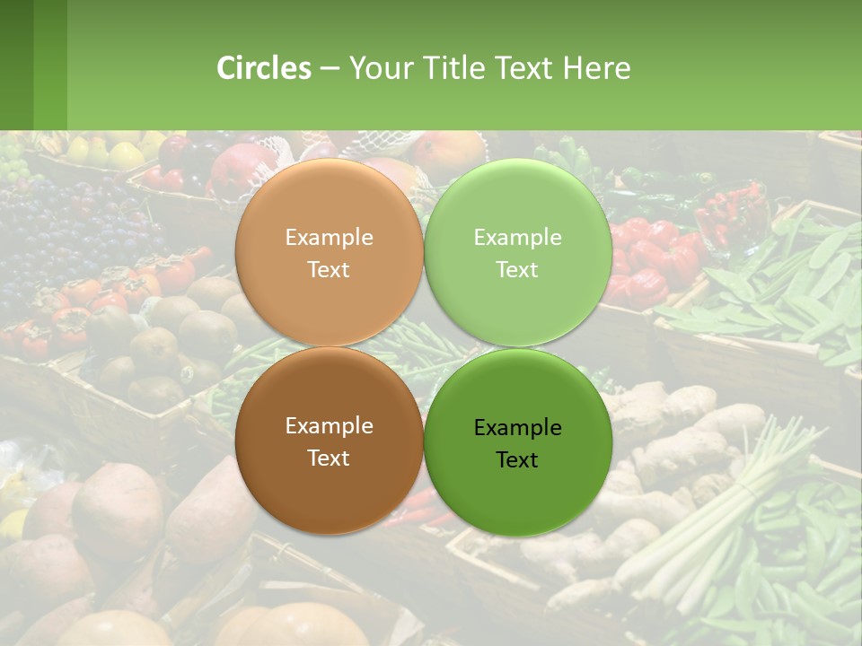 A Large Display Of Fresh Fruits And Vegetables PowerPoint Template