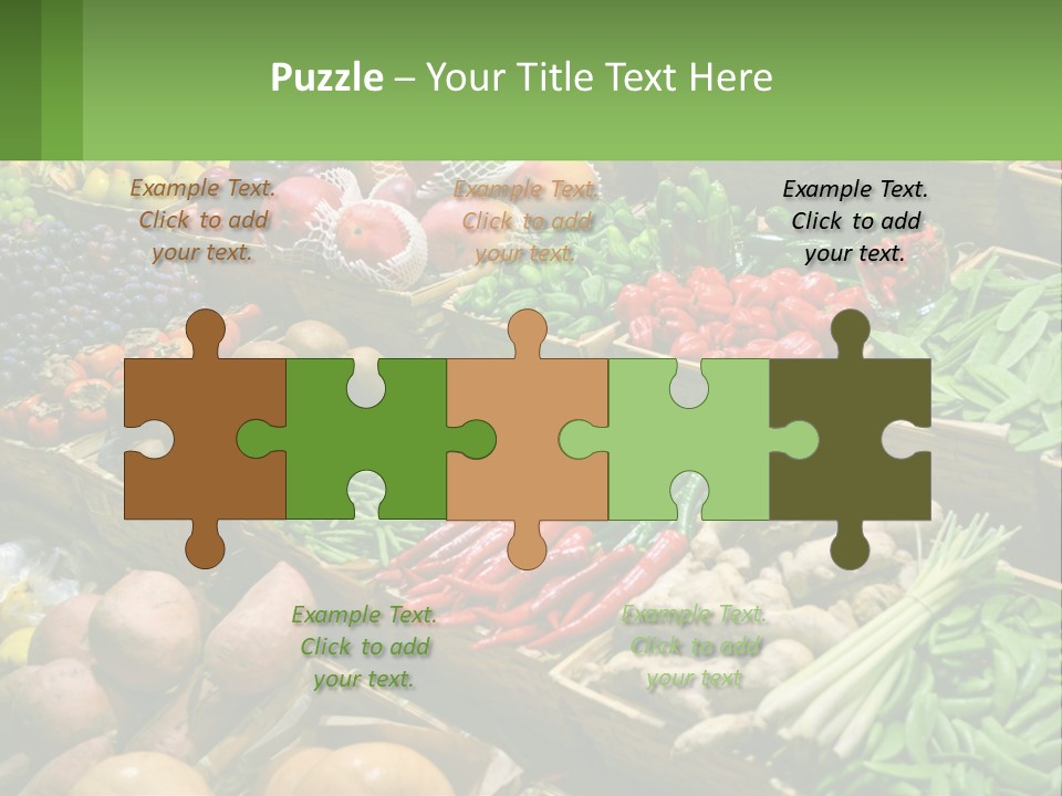 A Large Display Of Fresh Fruits And Vegetables PowerPoint Template